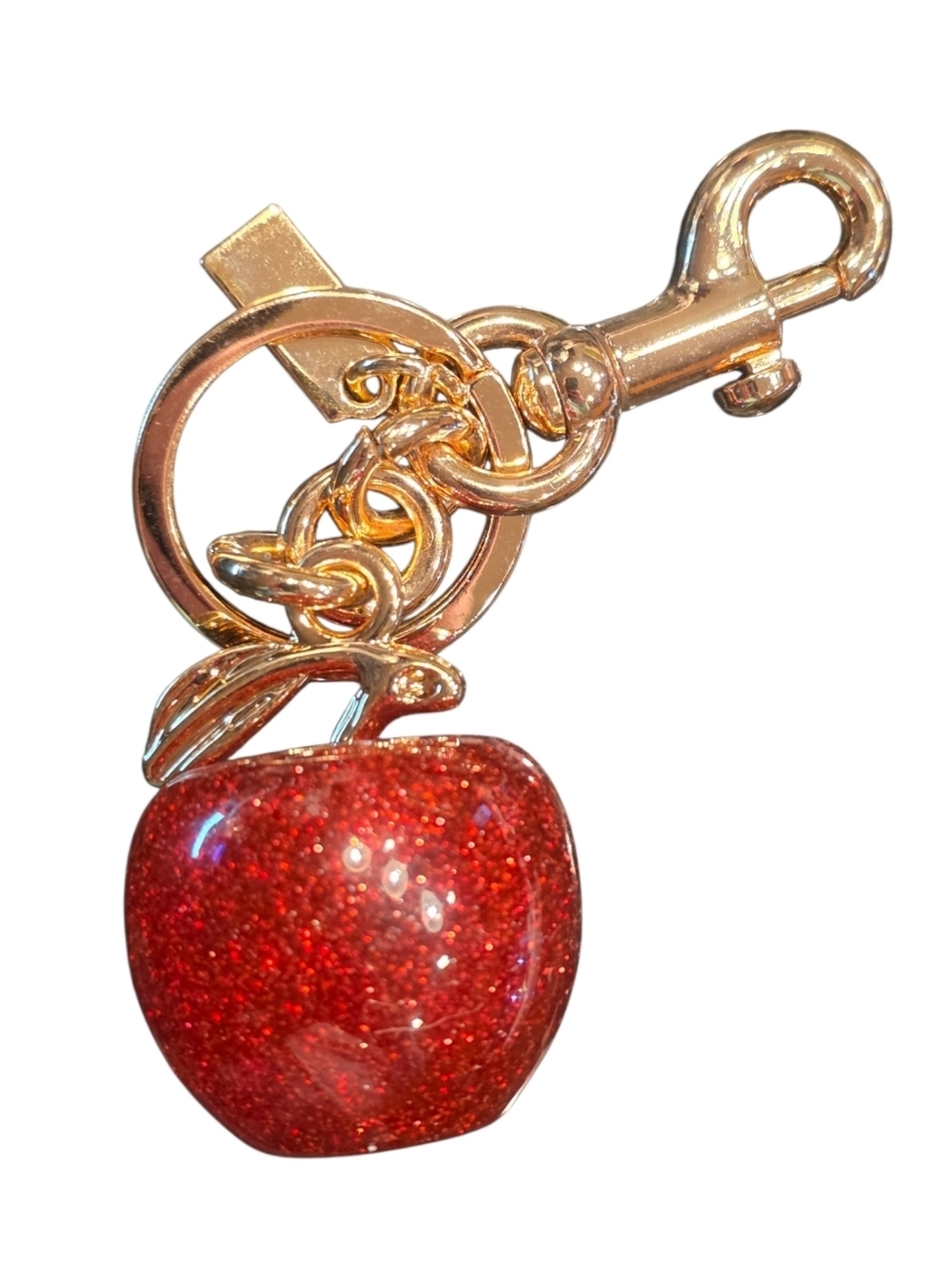 Red Glitter Apple Large Designer Inspired Fashion Purse Charm